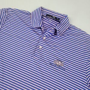 Ralph Lauren RLX Mens XL Florida Striped Wicking Performance Golf Polo Shirt